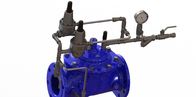 Válvula de controle do impulso do ferro dútile azul anti como o diafragma reforçado de nylon da válvula de segurança