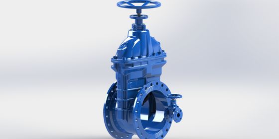 Válvula de porta de flange com vedação EPDM para alta capacidade de fluxo e baixa perda de pressão em sistemas de água