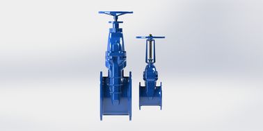 Tipo de flange de ferro dúctil durável válvula de porta de jugo de parafuso exterior
