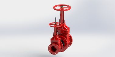 Válvula de Sento Resiliente para Serviço de Bombeiros, Válvula de Portão Vermelha de Aço Inoxidável