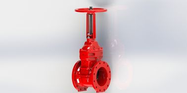Conexão flange / groove válvula de porta UL FM com revestimento de epoxi vermelho