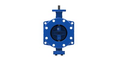 Válvula borboleta excêntrica dupla de disco de aço inoxidável para conexão flangeada e aplicações de serviço pesado
