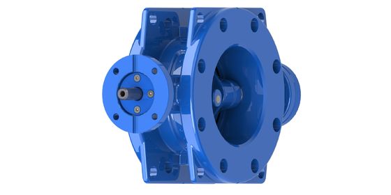 Valva de borboleta dupla excêntrica com material de assento EPDM e pressão nominal PN10 conforme com a norma de água potável