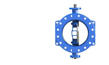 Válvula de regulação de pressão excêntrica dupla de aço inoxidável para ligação de flange