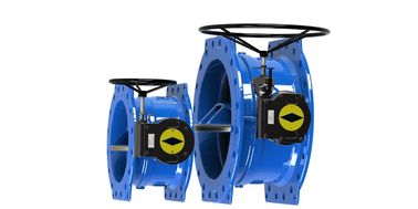 Válvula borboleta excêntrica dupla de disco de aço inoxidável para conexão flangeada e aplicações de serviço pesado