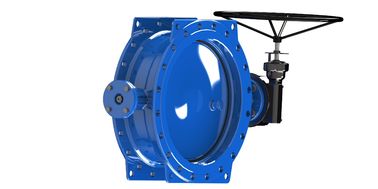 Válvula borboleta excêntrica dupla de disco de aço inoxidável para conexão flangeada e aplicações de serviço pesado