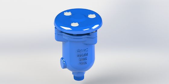 Válvula de liberação de ar de combinação de ferro dúctil com ligação roscada e flange e flutuador de aço inoxidável para sistemas de transporte de fluidos