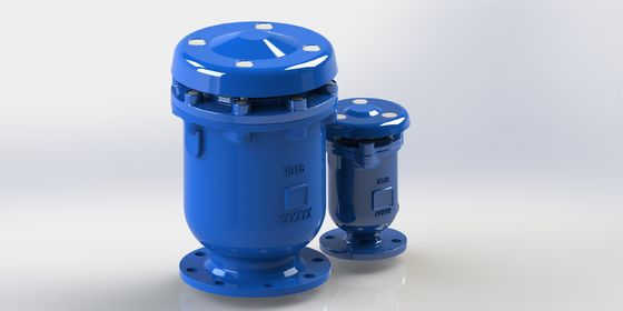 Válvula de liberação de ar combinada com flutuador de aço inoxidável e ligação de flange roscada para sistemas de pressão PN10-16-25