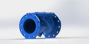 Válvula de retenção oscilante flexível com certificação ISO para água, com corpo em ferro fundido dúctil, faixa de temperatura 0-80°C