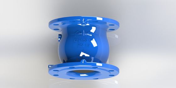 PN25 válvula de retenção de pressão com construção de ferro dúctil e ligação da extremidade da flange