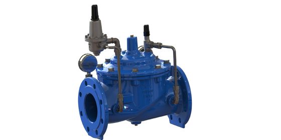 Reforço de nylon com diafragma EPDM válvula redução de pressão de água com conexão de flange EN1092-2 e material GGG50