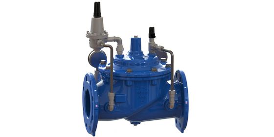 Reforço de nylon com diafragma EPDM válvula redução de pressão de água com conexão de flange EN1092-2 e material GGG50