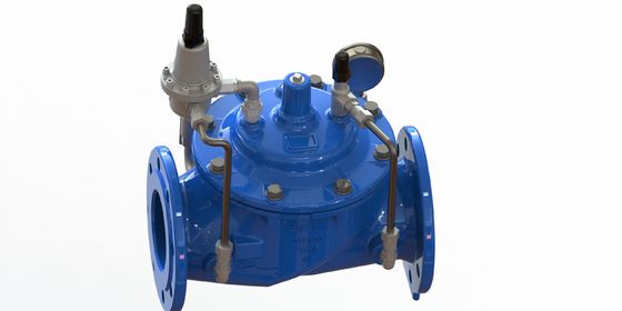GGG50 válvula de redução de pressão de água de ferro fundido com piloto de aço inoxidável 304 e reforço de nylon com diafragma EPDM