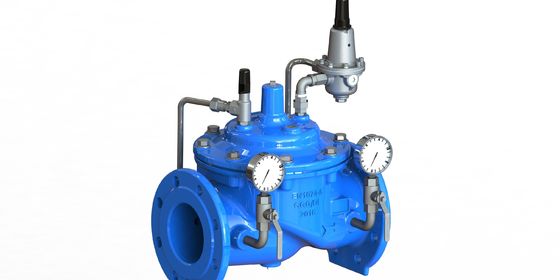 GGG50 válvula de redução de pressão de água de ferro fundido com piloto de aço inoxidável 304 e reforço de nylon com diafragma EPDM
