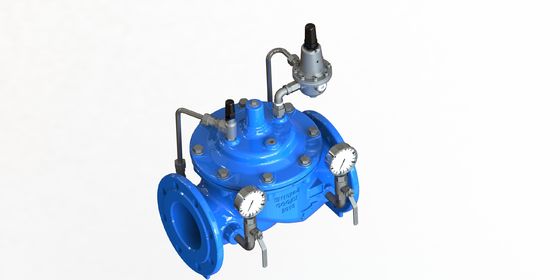 Válvula de redução da pressão da água de ligação à flange com assento SS304 e superfície revestida por epoxi para maior durabilidade