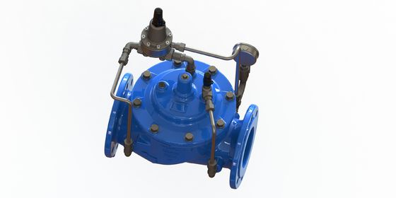 Válvula de sustentação de pressão de ferro dúctil PN25 com conexão de flange para controle de pressão confiável
