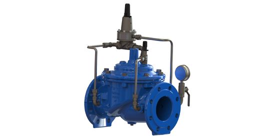 PN10 válvula de manutenção de pressão mínima com construção de ferro dúctil e ligação em flange