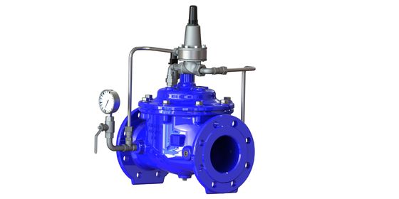 PN10 válvula de manutenção de pressão mínima com construção de ferro dúctil e ligação em flange