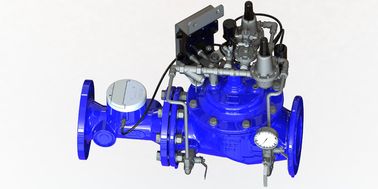 Material piloto SS304 Azul RAL 5005 NSF61 válvula de controlo de água feita de ferro dúctil para conservação e gestão de água