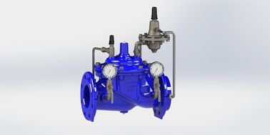 SS304 Válvula de controlo de fluxo pilotada PN10/16/25 Ral5005 Para a gama de temperaturas de 0 a 80 °F
