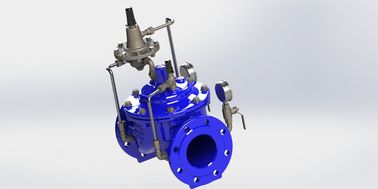 Manual azul Ral5005 válvula de controle de fluxo de aço inoxidável para tubos de ferro dúctil modelo A400