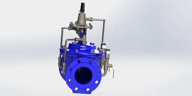 Válvula de controlo de fluxo de aço inoxidável EPDM Seal PN10 Acionada com tubo de controlo de ferro dúctil