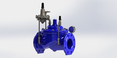 Manual azul Ral5005 válvula de controle de fluxo de aço inoxidável para tubos de ferro dúctil modelo A400