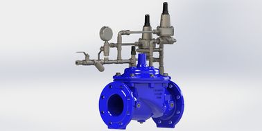 Flanqueamento final Pressão exata válvula de controle de pressão antecipada Dinâmicamente EPDM PN10-25 Azul EN1074-5