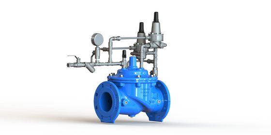 Válvula de anticipação de ondulação com ligação de extremidade de flange, diafragma EPDM e ação manual para sistemas de água