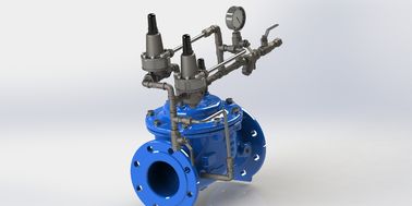 Conexão do extremo da flange válvula de diafragma operada hidraulicamente com reforço de nylon e diafragma EPDM