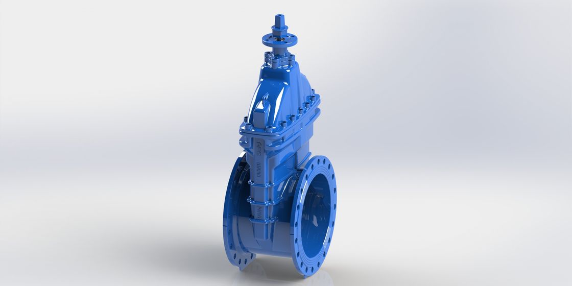Tipo de flange de ferro dúctil durável válvula de porta de jugo de parafuso exterior
