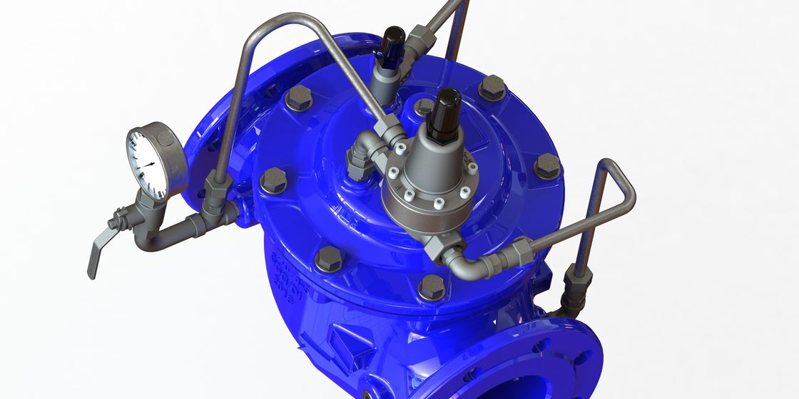 Valva de manutenção da pressão com diafragma de nylon reforçado e ligação de flange para temperatura de funcionamento de 0 a 80 °C