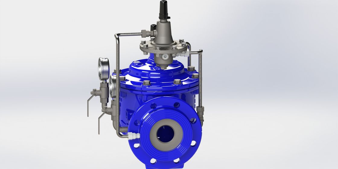 EN1074-5 Válvula de controle de fluxo hidráulica durável de ferro dúctil padrão para faixa de temperatura de 0 a 80 graus Fahrenheit