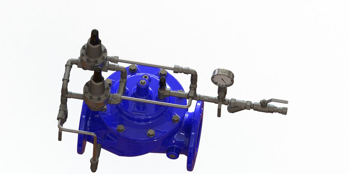 PN25 válvula de anticipação de ondulação com ligação de extremidade de flange e reforço de nylon com diafragma EPDM