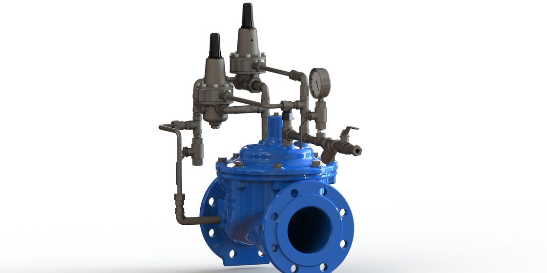 Válvula de anticipação de ondulação com ligação de extremidade de flange, diafragma EPDM e ação manual para sistemas de água